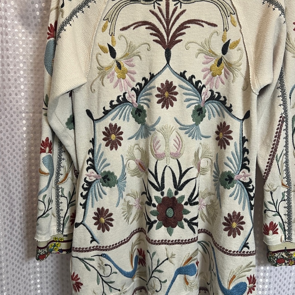 Johnny Was women’s GAIA JACKET Embroidered Floral Knit size XS artsy, whimsical - Picture 10 of 10